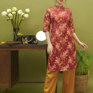 Ao dai gam to tam do 1