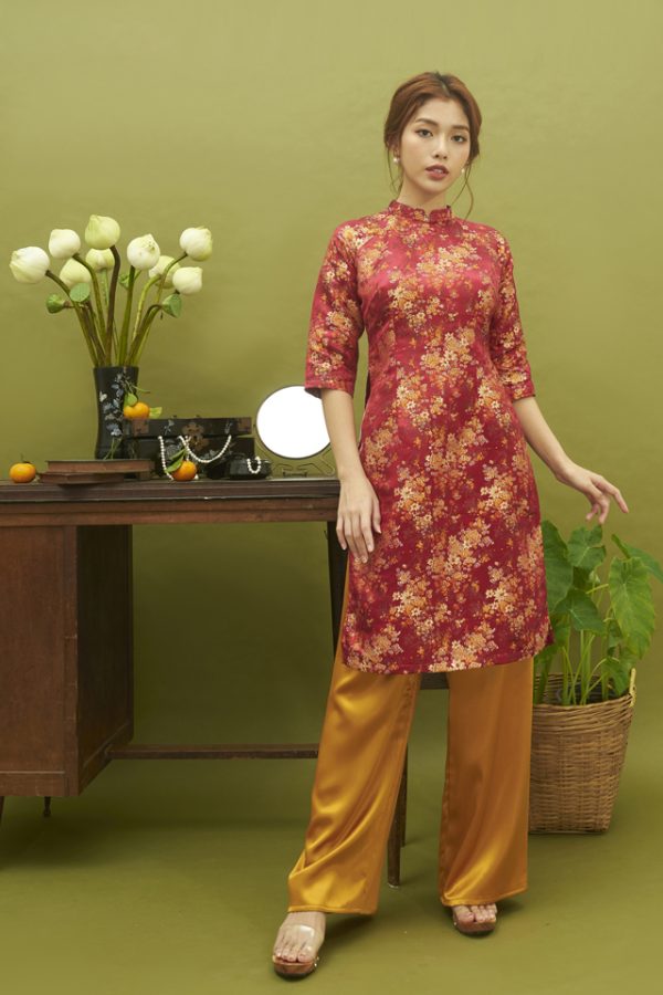 Ao dai gam to tam do 1